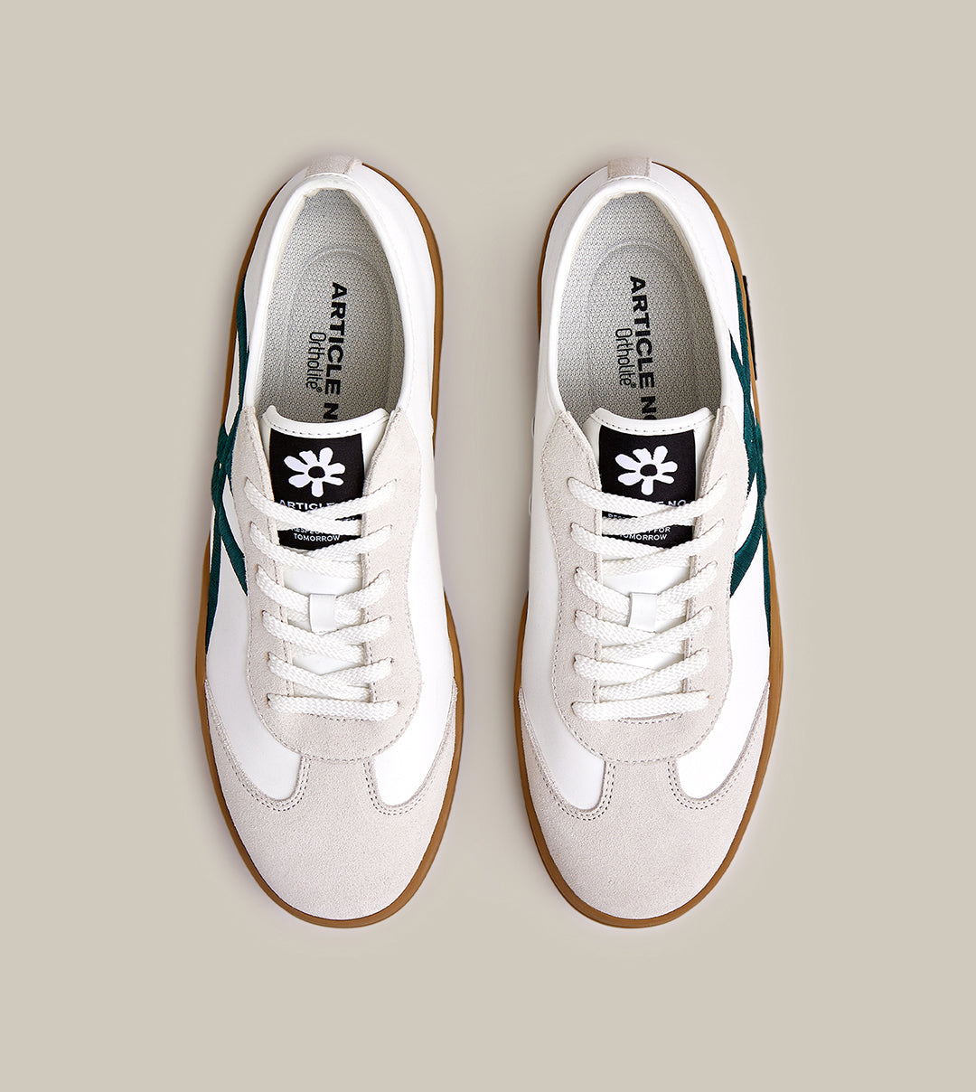 COURT SNEAKER DARK GREEN LOGO GERMAN TRAINER