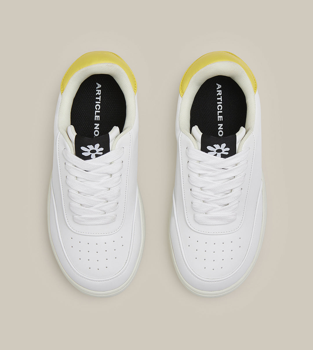 BURGER LOW-TOP YELLOW TAIL WHITE TRAINER