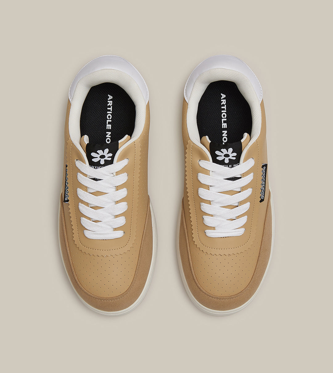 BURGER LOW-TOP PERFORATED BEIGE TRAINER