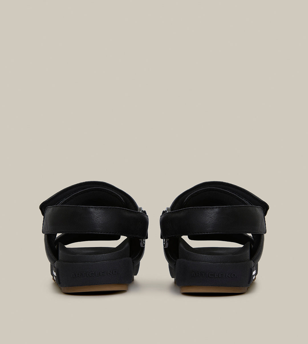 VAGABOND LEATHER BLACK SANDALS