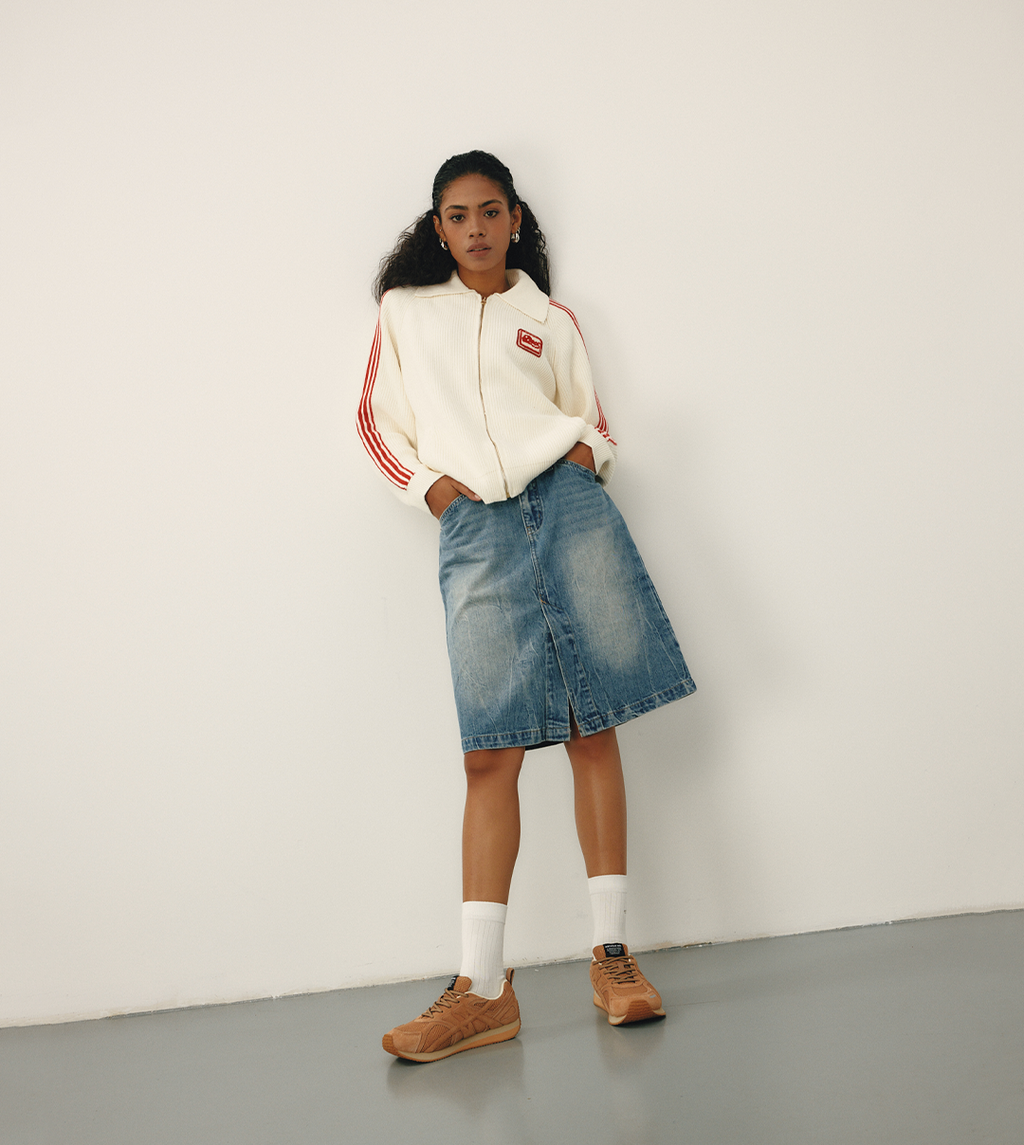 DUNE LOW-TOP BEIGE LOGO RUNNER