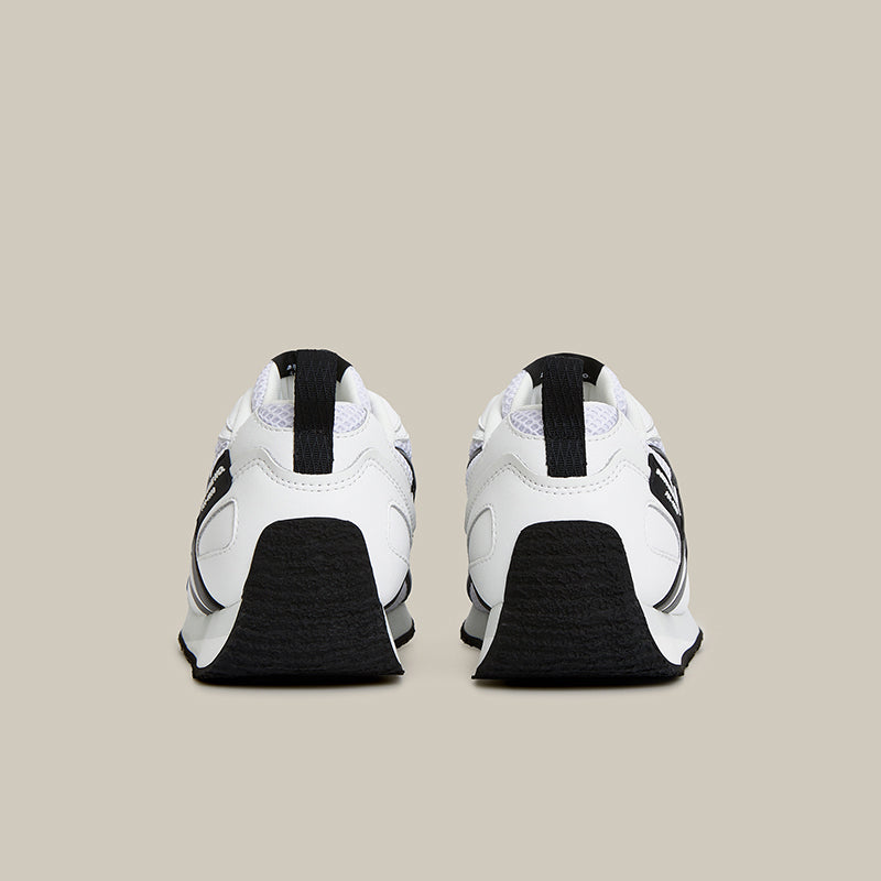 DUNE LOW-TOP WHITE AND BLACK LOGO RUNNER