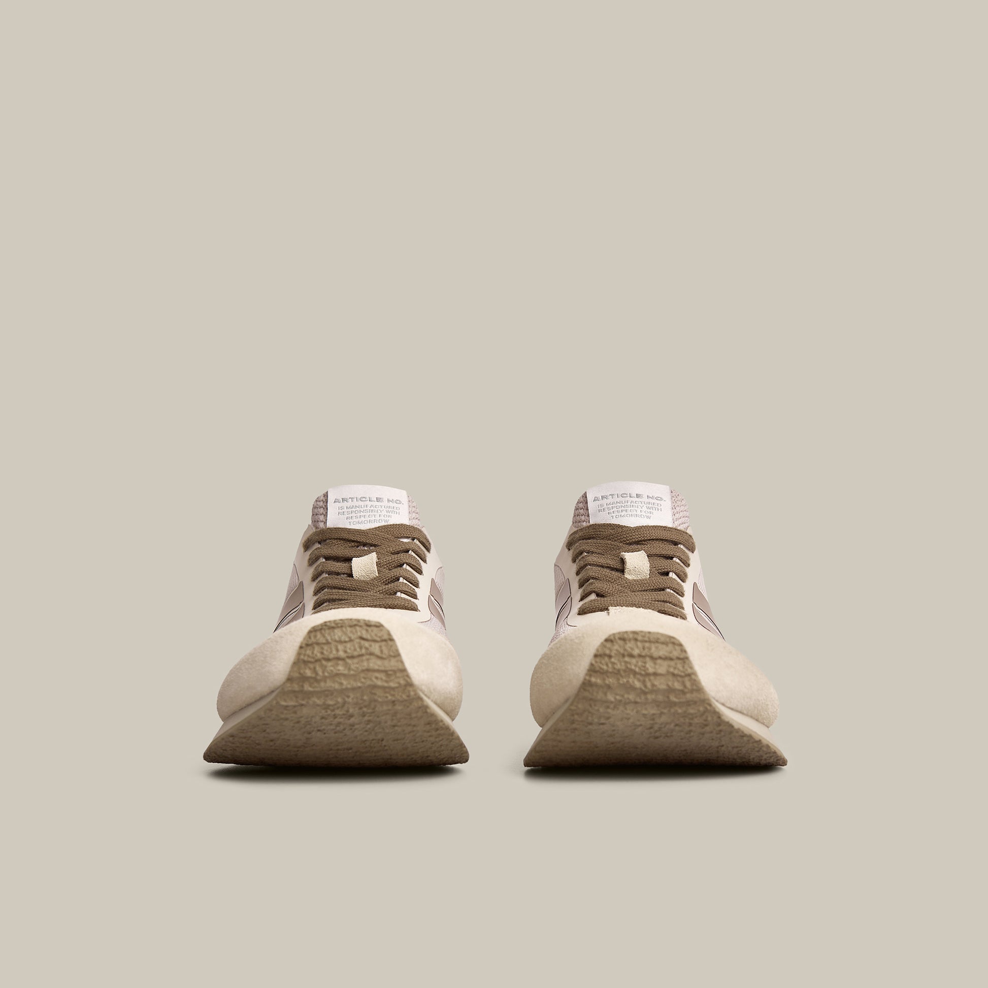 DUNE LOW-TOP KHAKI FLYKNIT LOGO RUNNER