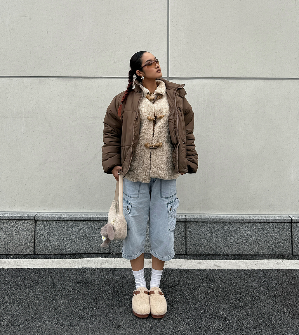 VAGABOND SHEARLING CAMEL DRIFT CLOGS