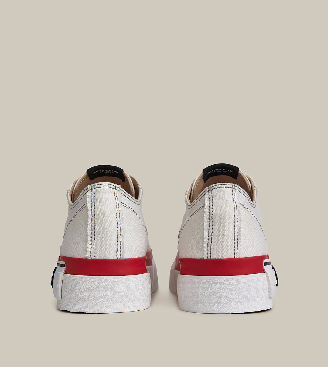 O.G. CLASSIC DECONSTRUCTED CANVAS WHITE LOW-TOP SNEAKERS