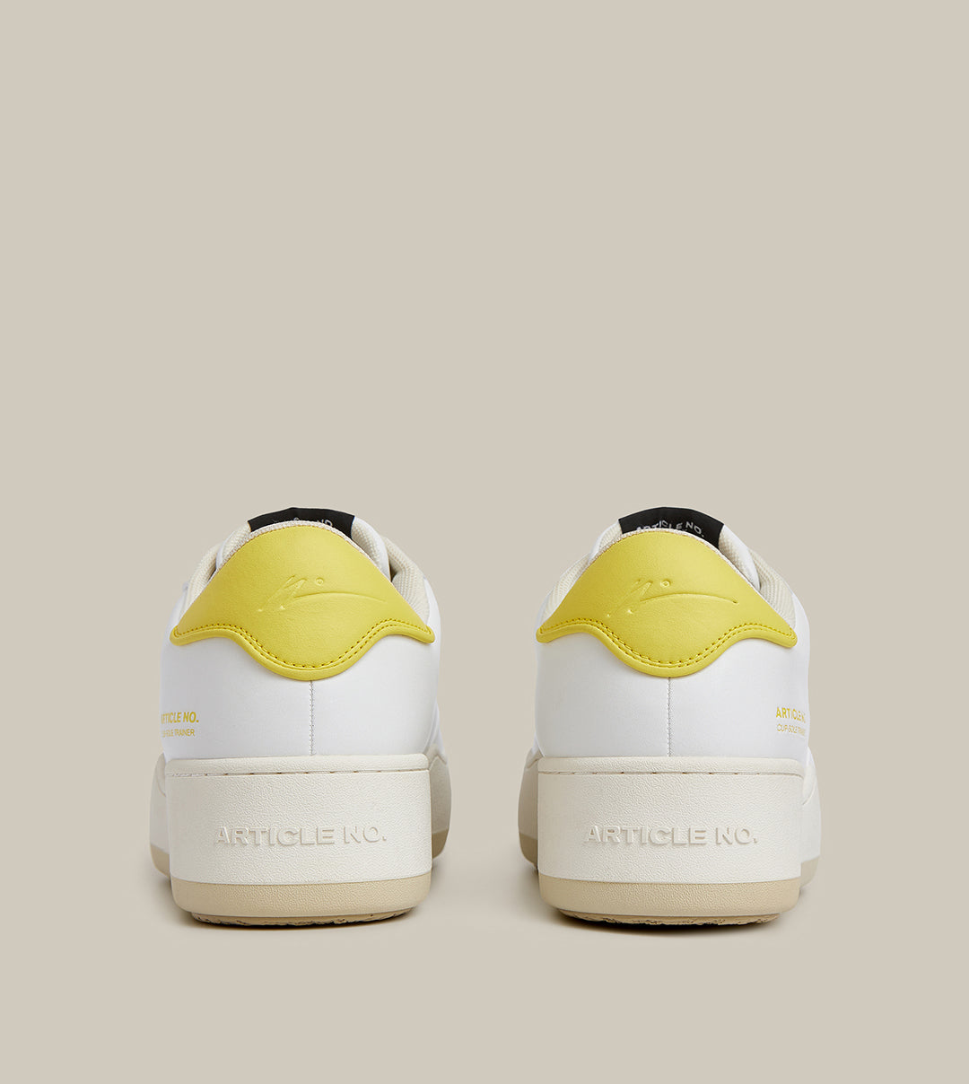 BURGER LOW-TOP YELLOW TAIL WHITE TRAINER