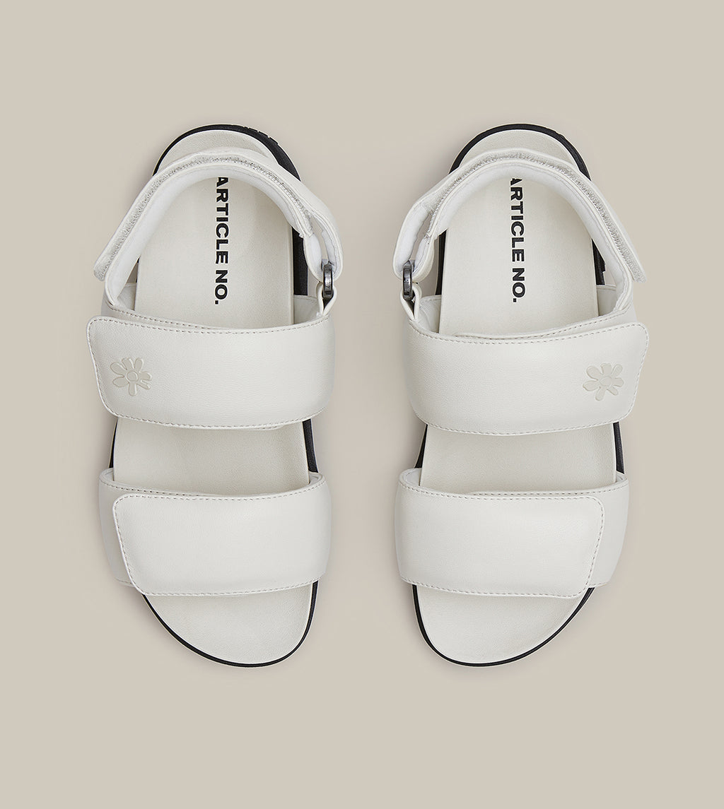 VAGABOND LEATHER WHITE SANDALS
