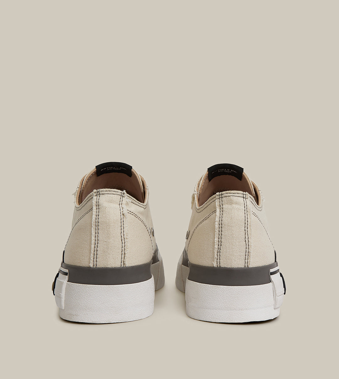 O.G. CLASSIC DECONSTRUCTED CANVAS ECRU LOW-TOP SNEAKERS