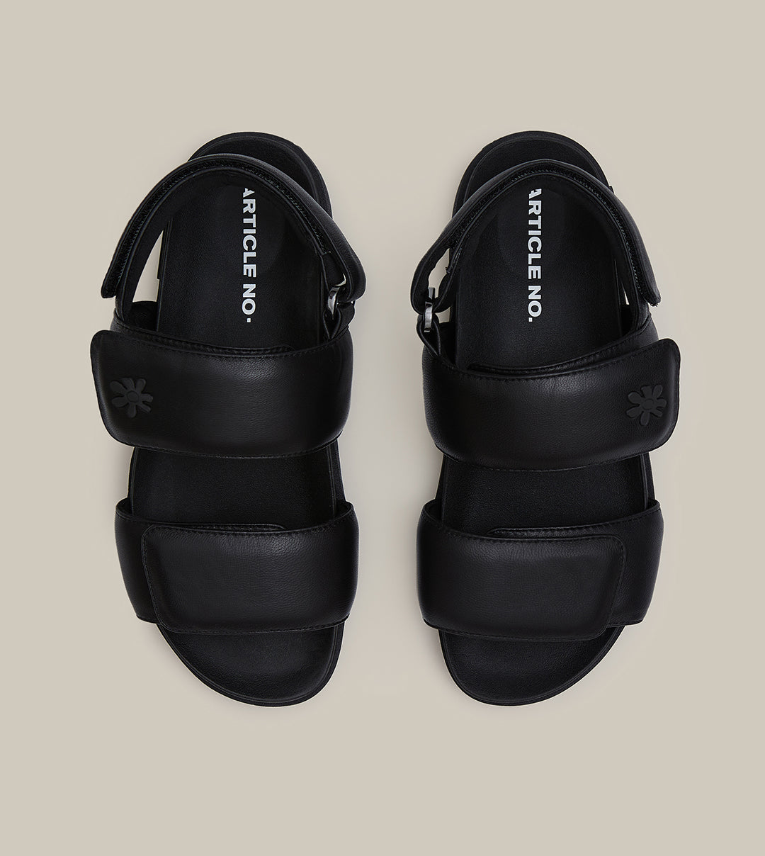 VAGABOND LEATHER BLACK SANDALS