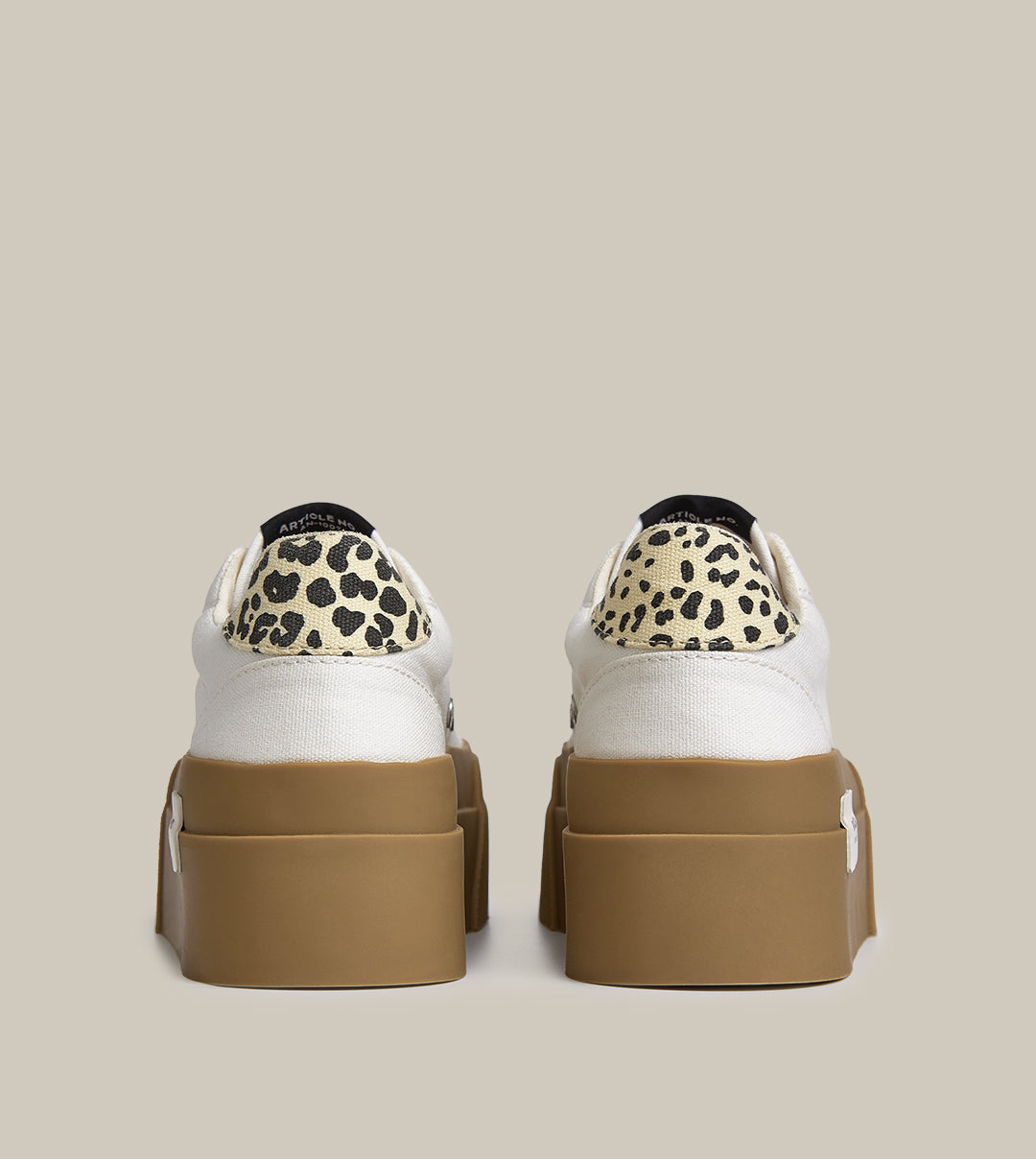 O.G. CLASSIC PLATFORM CANVAS SNEAKERS IN LEOPARD TAIL