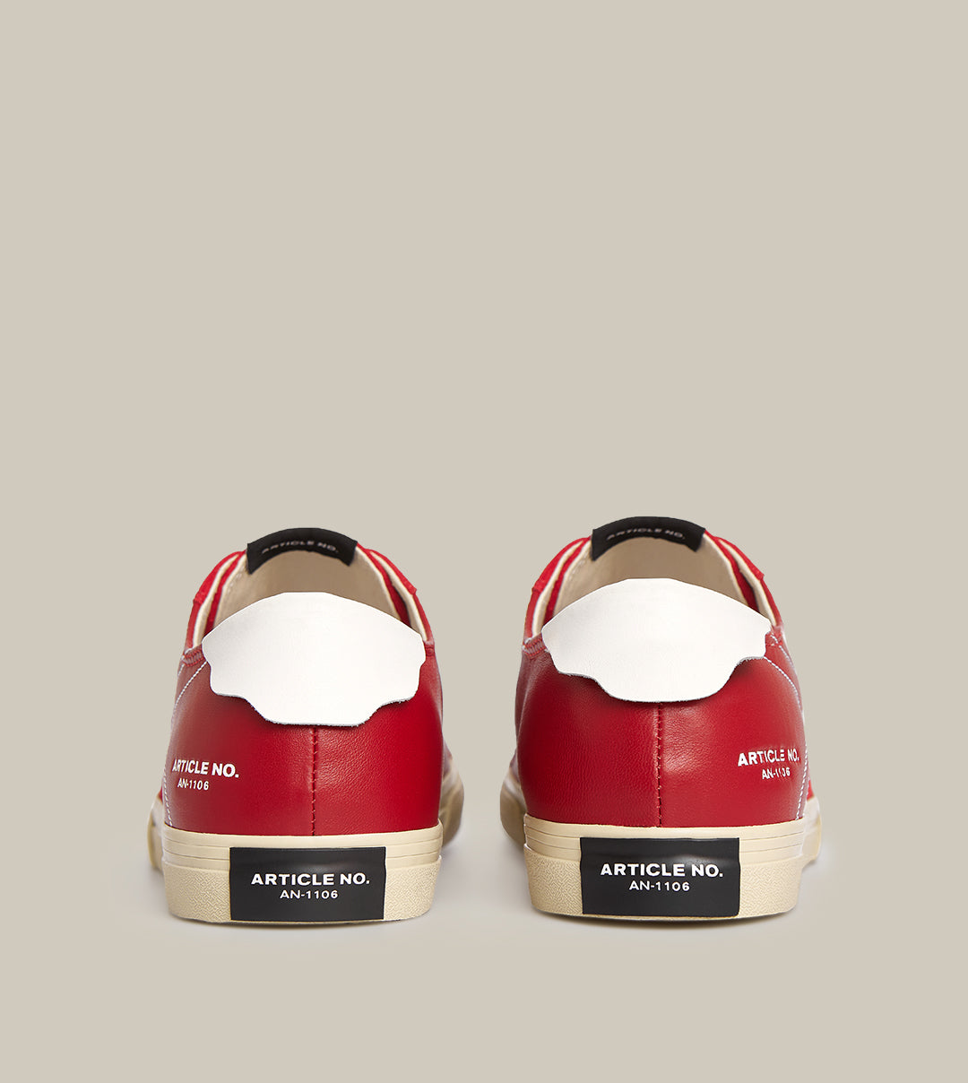 O.G. CLASSIC STITCHING LOGO SNEAKERS IN RED