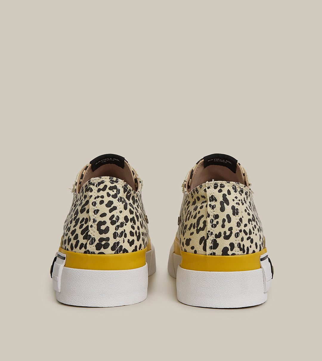 O.G. CLASSIC DECONSTRUCTED CANVAS LEOPARD LOW-TOP SNEAKERS