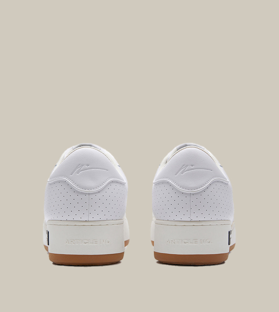 BURGER LOW-TOP PERFORATED WHITE TRAINER