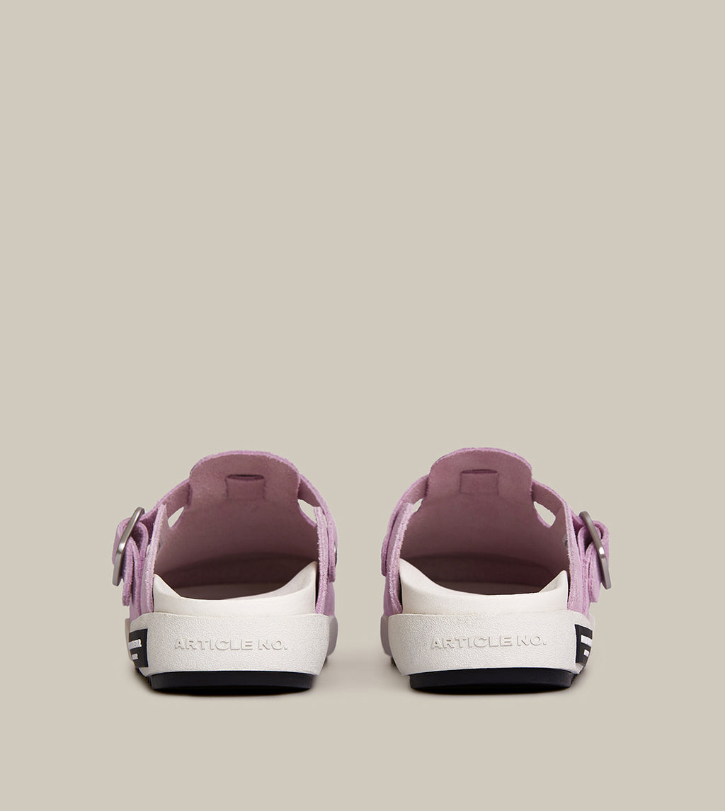VAGABOND SUEDE LIGHT PINK DRIFT CLOGS