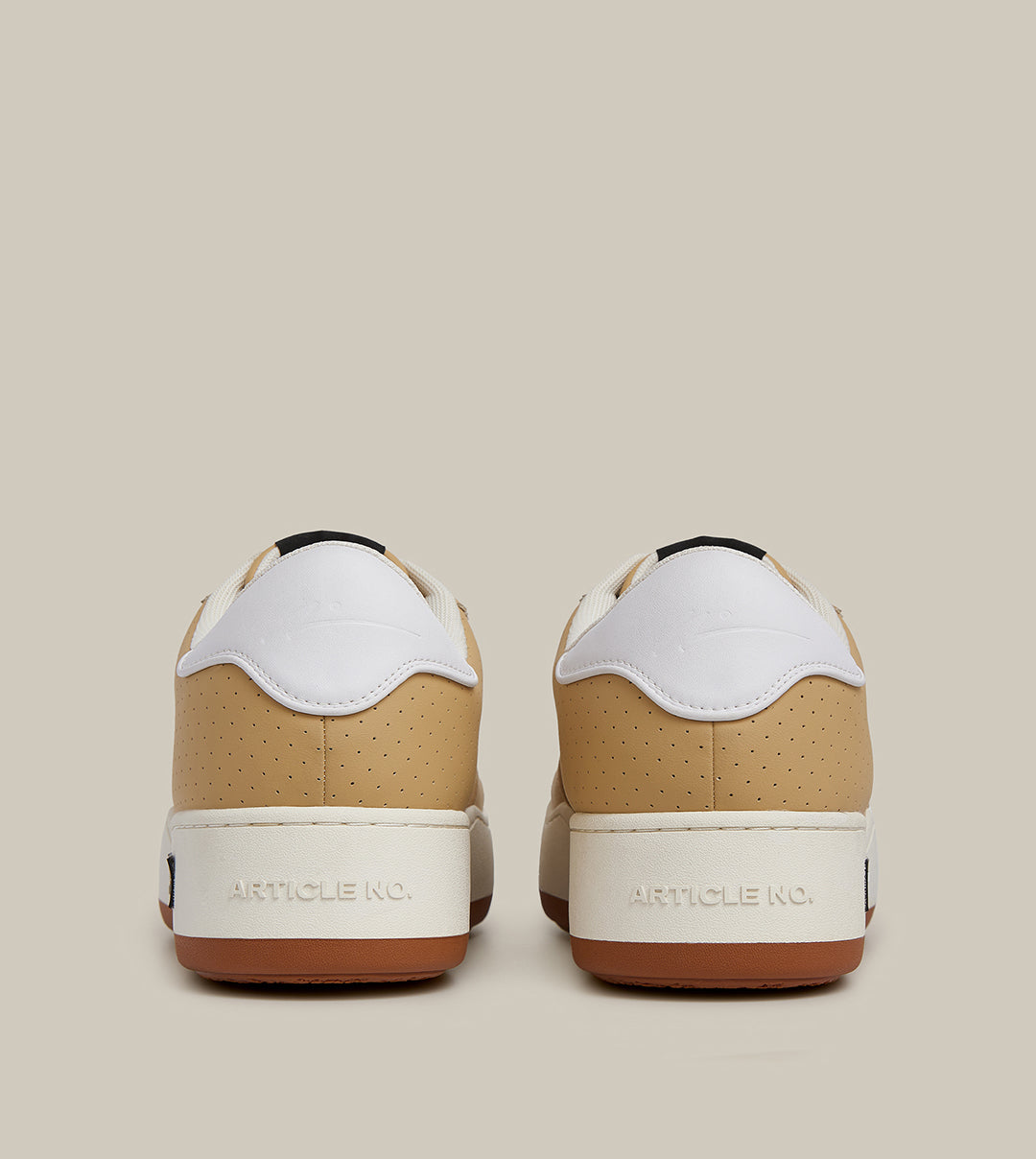 BURGER LOW-TOP PERFORATED BEIGE TRAINER