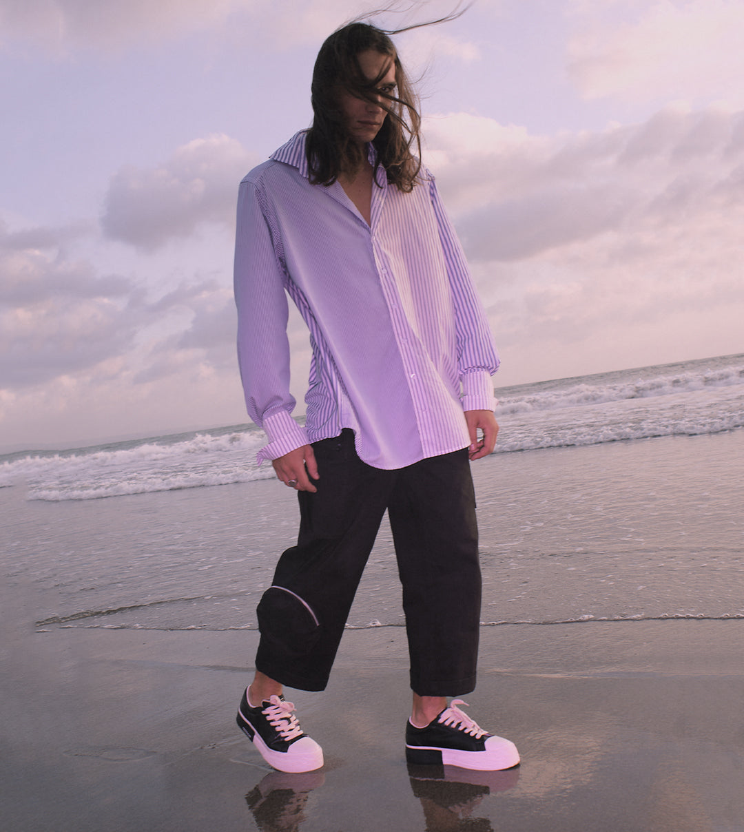 DOWNTOWN PLEATHER LOW-TOP SNEAKERS