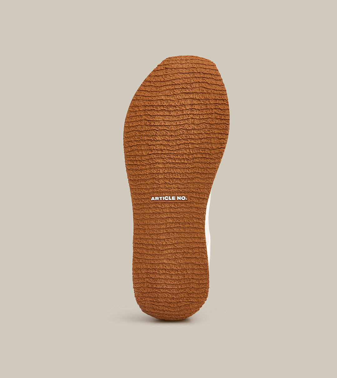 DUNE LOW-TOP KHAKI AND WHITE LOGO RUNNER