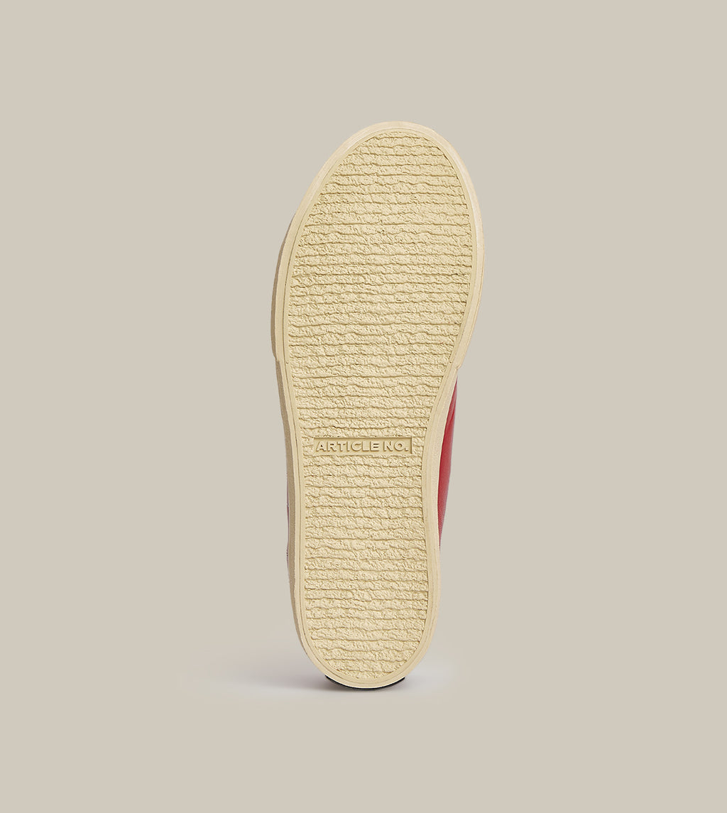 O.G. CLASSIC STITCHING LOGO SNEAKERS IN RED