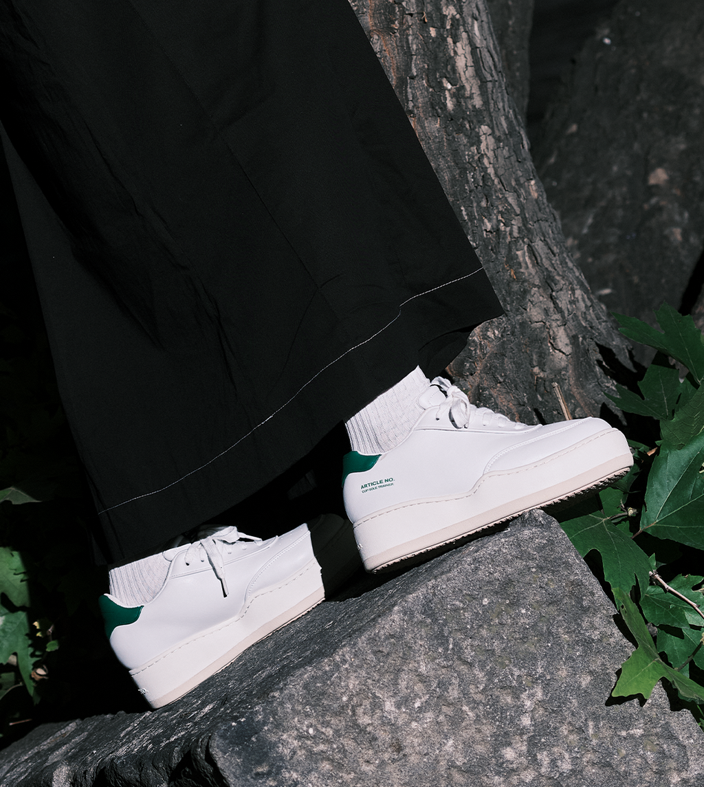 BURGER LOW-TOP WHITE TRAINERS