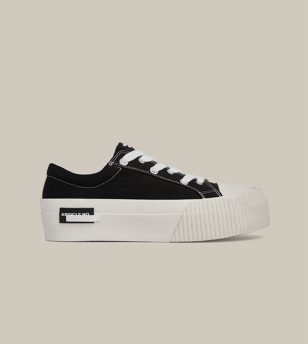 O.G. CLASSIC CANVAS PLATFORM BLACK SNEAKERS