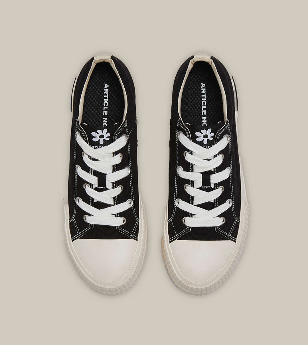 O.G. CLASSIC CANVAS PLATFORM BLACK SNEAKERS